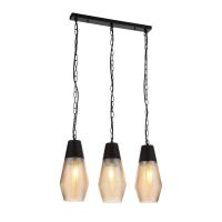 *SL388.413.03 Светильник подвесной ST-Luce Черный/Черный, Янтарный E27 3*60W