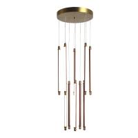 utsenka-SL6225.303.10 Светильник подвесной ST-Luce Латунь/Терракотовый, Белый LED 10*6,5W 3000K БРИК
