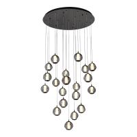 SL6520.403.20 Светильник подвесной ST-Luce черный жемчуг/прозрачно-дымчатый LED 1*100W 4000K HELMI